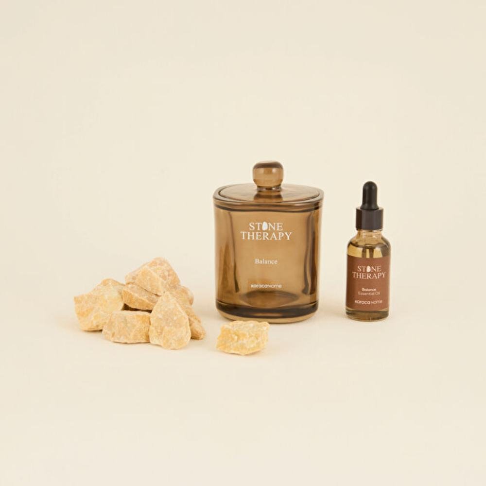 Karaca Home Stone Therapy Crystal Scent Stone Set - Balance | Herbal Aromatherapy Diffuser, 8680214360583