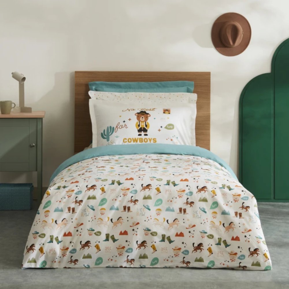Karaca Home Young Cowboys Single Duvet Cover Set, 8680214366226
