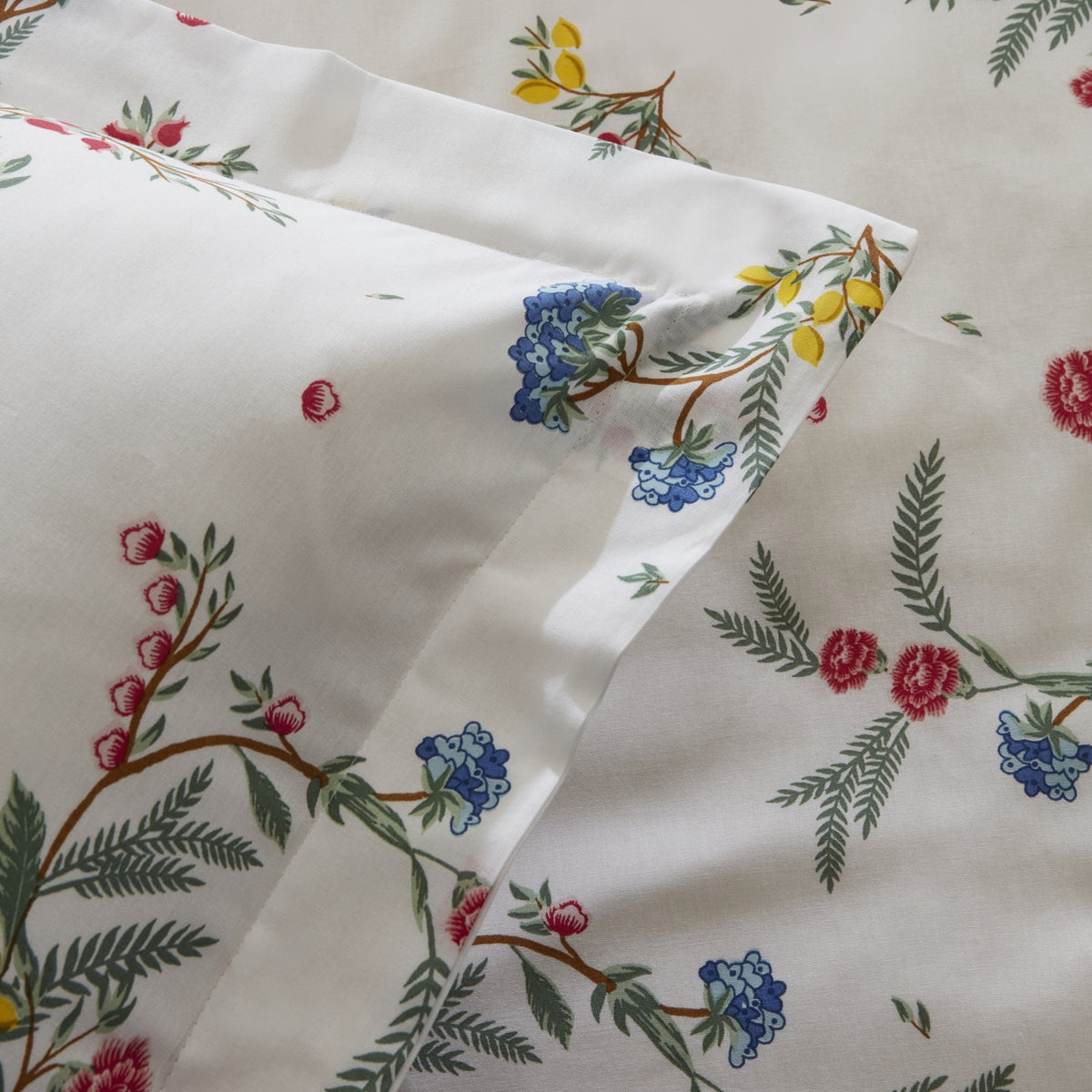 Karaca Home Dina 100% Cotton Double Duvet Cover Set - White Floral, 8680214366424