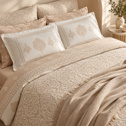 Karaca Home Helen 8-Piece Bridal Set 230 × 240 cm – Luxury Complete Bedding Set, 8680214373385