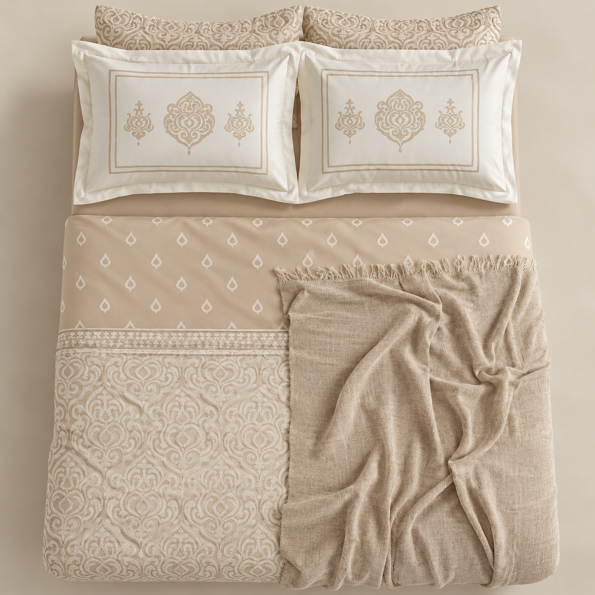 Karaca Home Helen 8-Piece Bridal Set 230 × 240 cm – Luxury Complete Bedding Set, 8680214373385