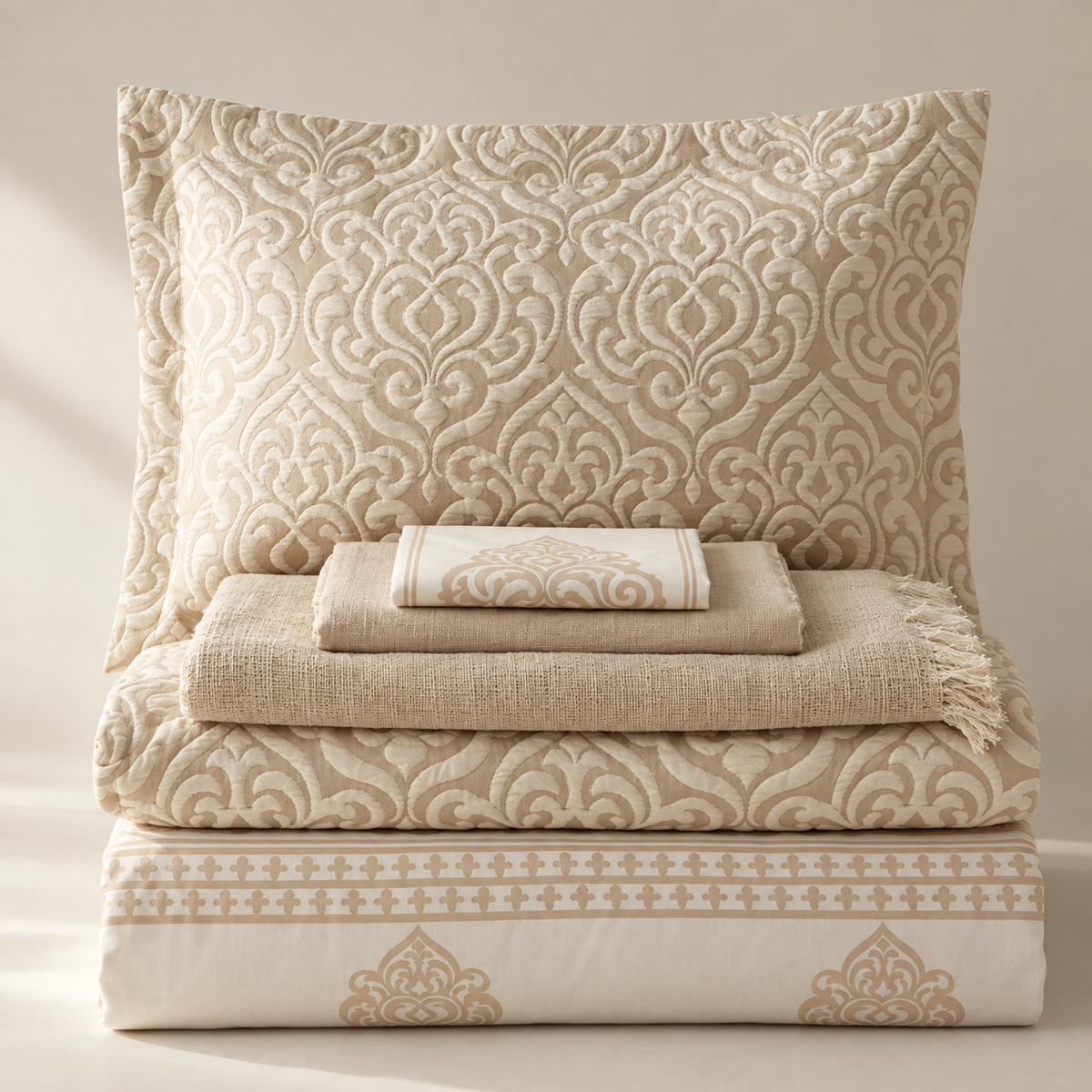 Karaca Home Helen 8-Piece Bridal Set 230 × 240 cm – Luxury Complete Bedding Set, 8680214373385