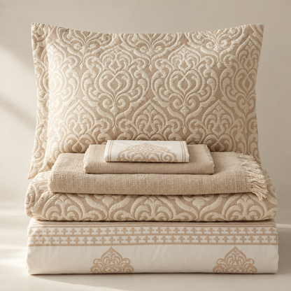 Karaca Home Helen 8-Piece Bridal Set 230 × 240 cm – Luxury Complete Bedding Set, 8680214373385