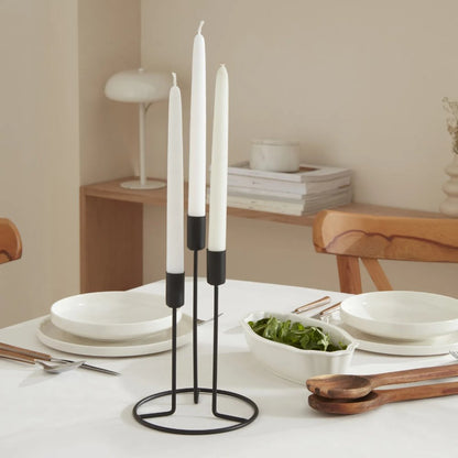 Karaca Home Siela 3-Piece Candlestick Set - Black, 8680214382660