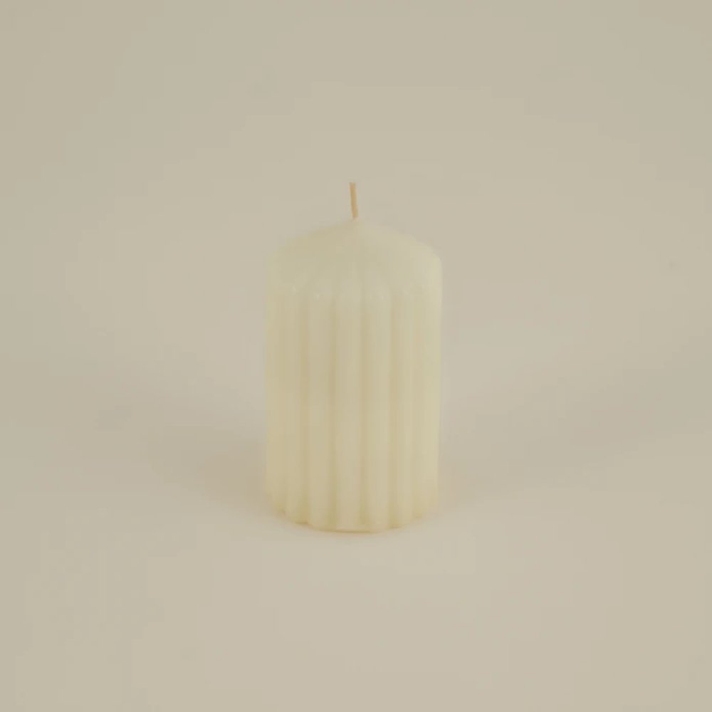 Karaca Home Stripped Pillar Candle