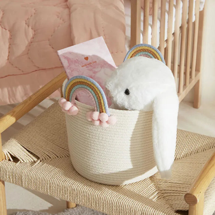 Karaca Home Baby Rainbow Handled Organizer 21 x 21 cm - White, 8680214389386