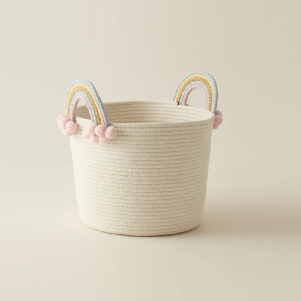 Karaca Home Baby Rainbow Handled Organizer 21 x 21 cm - White, 8680214389386