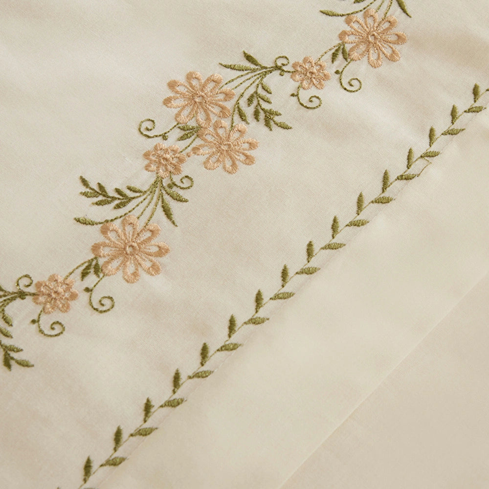 Karaca Home Vanes Double Embroidered Duvet Cover Set, 8680214392096