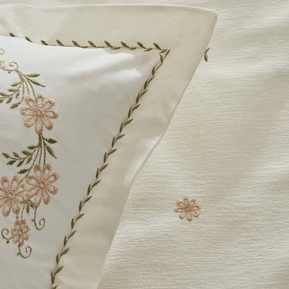 Karaca Home Vanes Double Embroidered Duvet Cover Set, 8680214392096