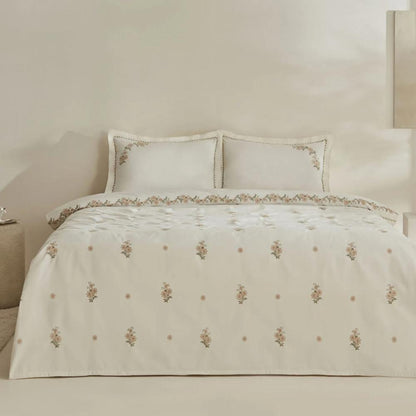Karaca Home Vanes Double Embroidered Duvet Cover Set, 8680214392096