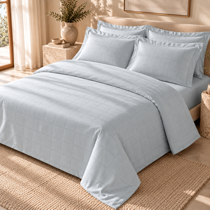 Karaca Home Royale King Size Duvet Cover Set 220 × 240 cm – Light Blue, 8680214392171