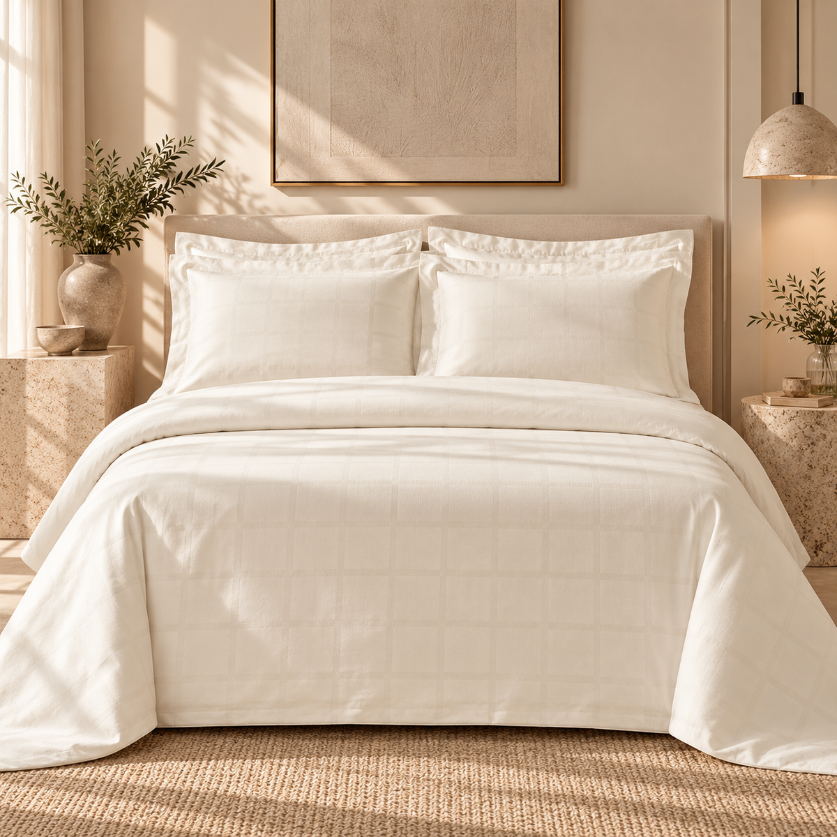 Karaca Home Royale King Size Duvet Cover Set 220 × 240 cm – White, 8680214392195