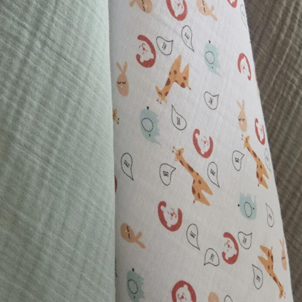 Karaca Home Jungle 100% Cotton Baby Muslin Set 65 ? 65 cm ? Set of 3, 8680214393185