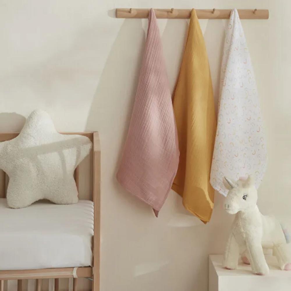 Karaca Home Jungle 100% Cotton Baby Muslin Set 65?65 cm ? Set of 3, 8680214393192