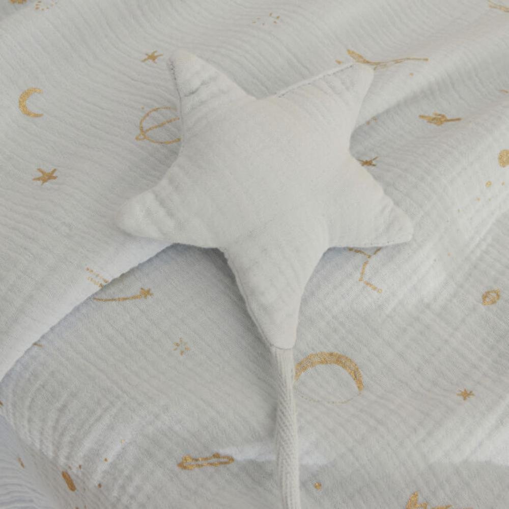 Karaca Home Starry Muslin Baby Blanket 70 ? 100 cm ? Blue, 8680214393260