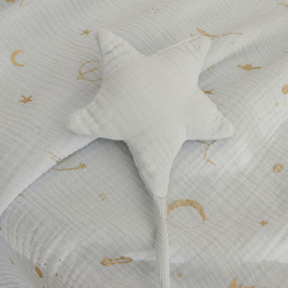Karaca Home Starry Muslin Baby Blanket 70 ? 100 cm ? Blue, 8680214393260