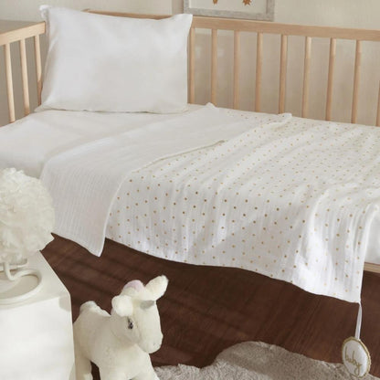 Karaca Home Bonbon Muslin Baby Blanket 70 ? 100 cm ? White, 8680214393277