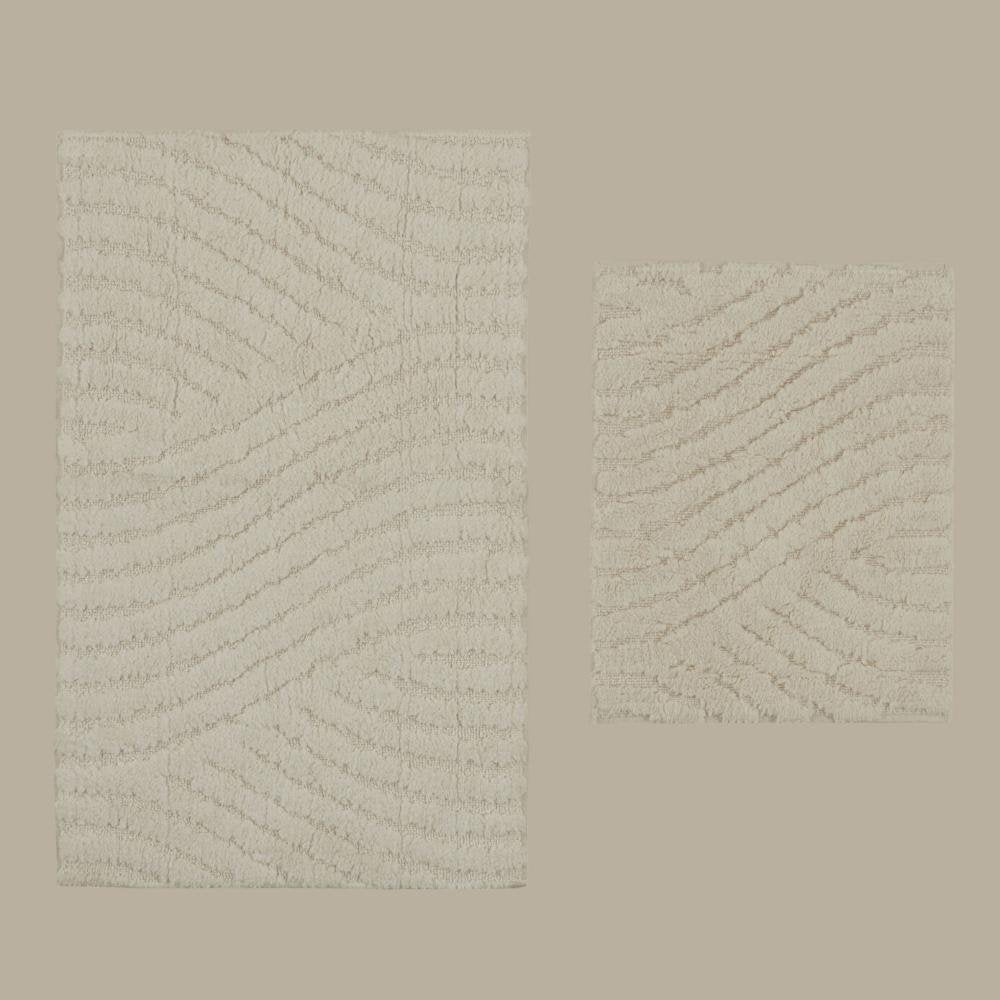 Karaca Home Roma 2-Piece Bathroom Mat Set - Ecru, 8680214393925