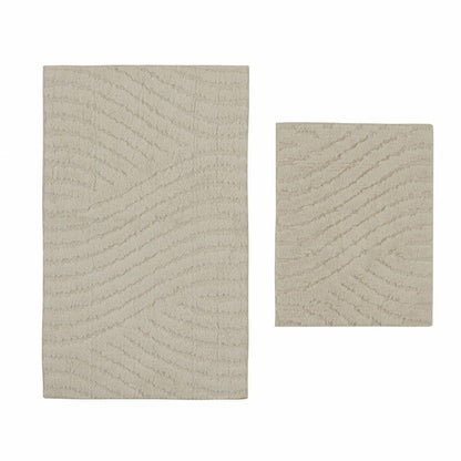 Karaca Home Roma 2-Piece Bathroom Mat Set - Ecru, 8680214393925