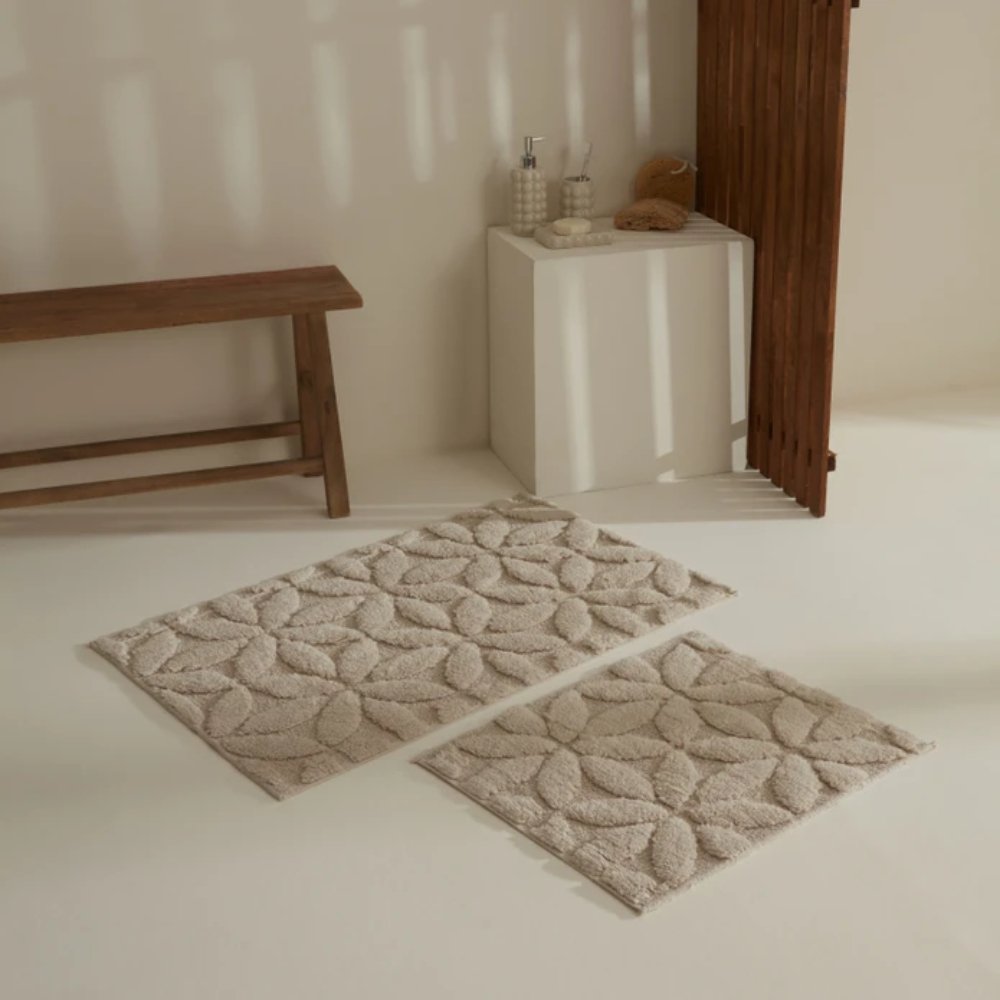 Karaca Home Berlin 2Pcs Bathroom Mat Stone, 8680214393949