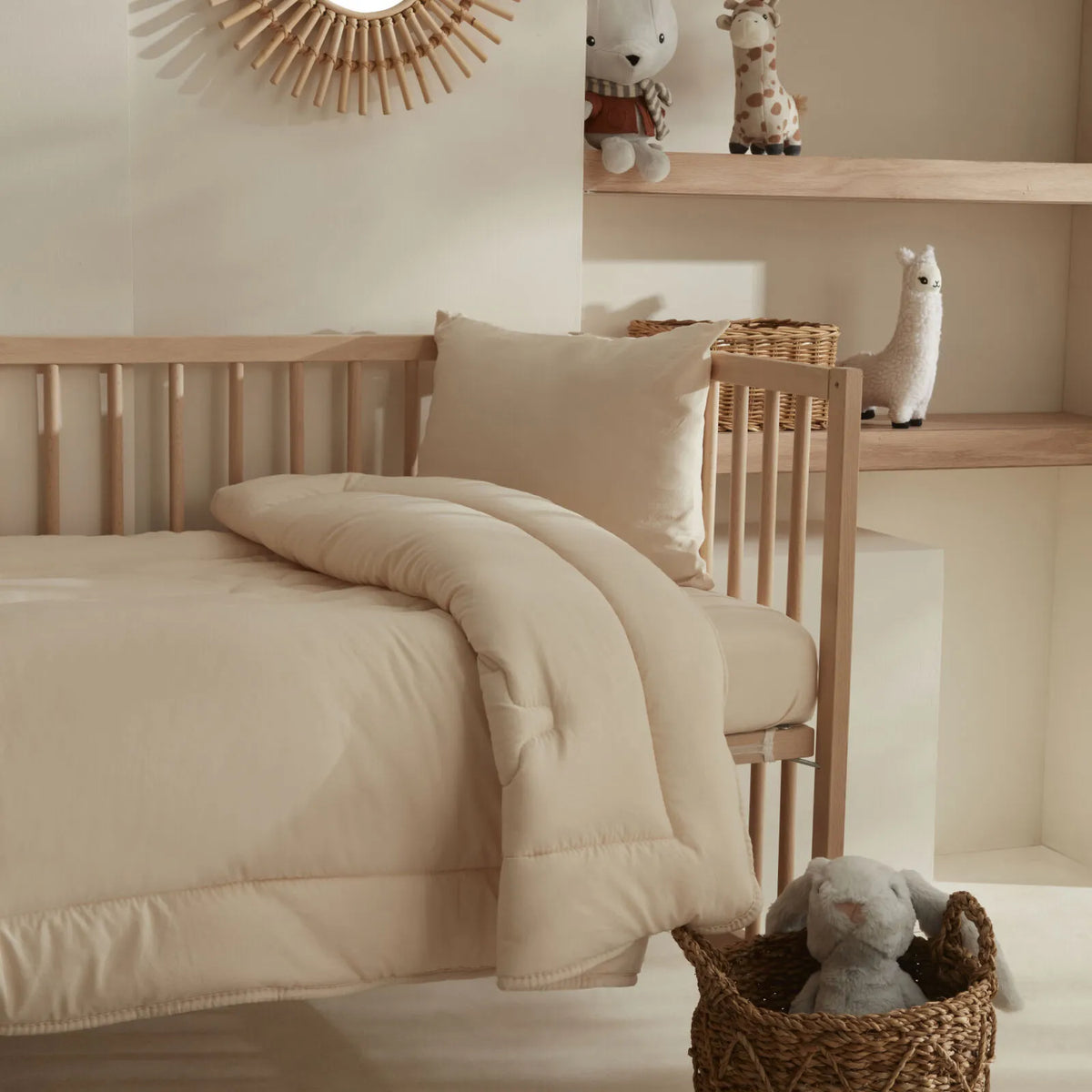 Karaca Home Baby Giraffe Quilted Comfort Set - Soft Beige Yellow, 8680214398043