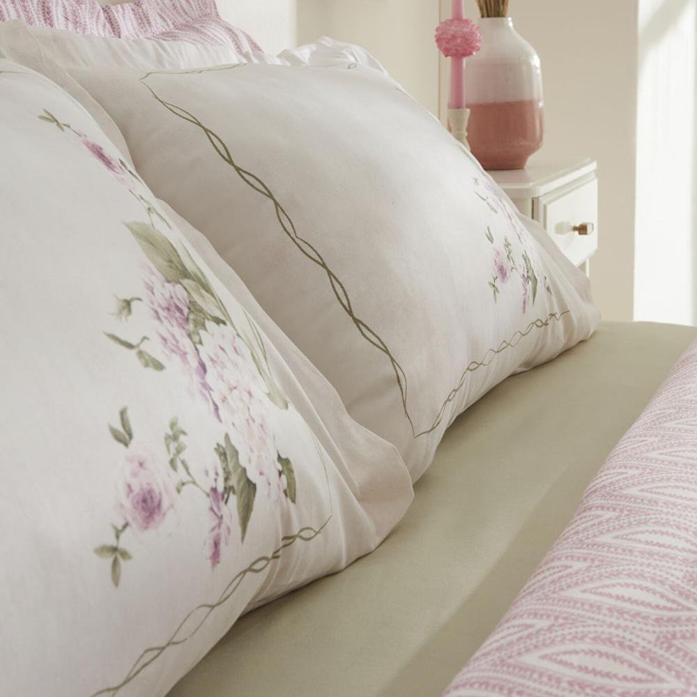 Karaca Home Rosales Double Duvet Cover Set ? 100% Cotton Floral Satin Elegance, 8680214402399