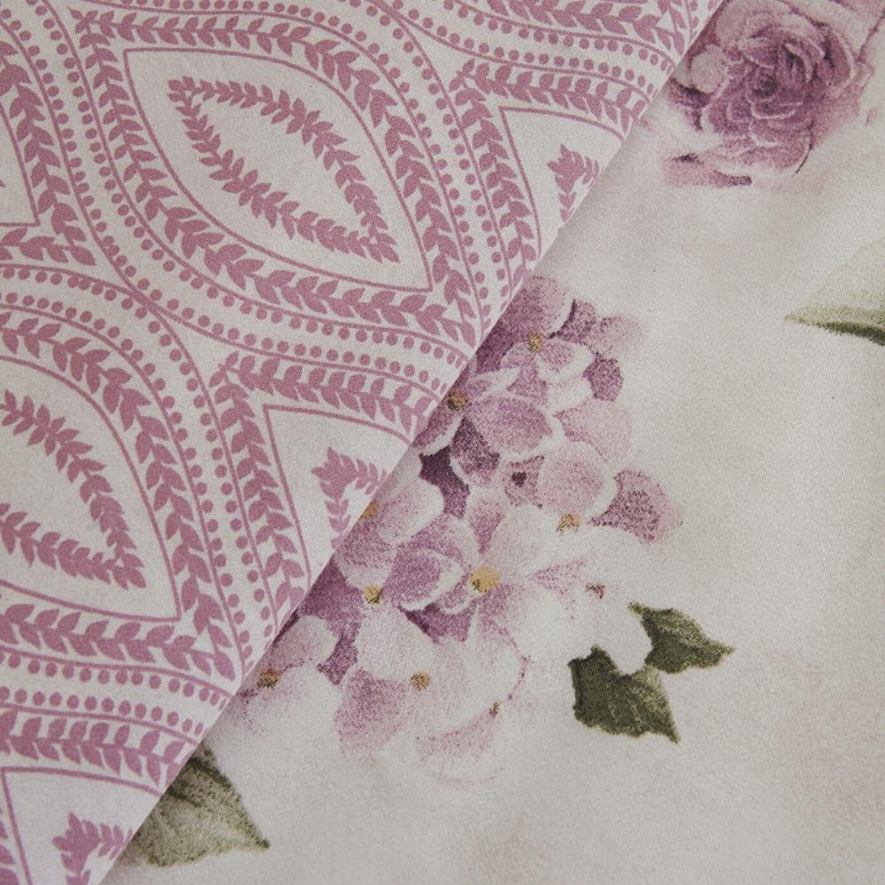 Karaca Home Rosales Double Duvet Cover Set ? 100% Cotton Floral Satin Elegance, 8680214402399