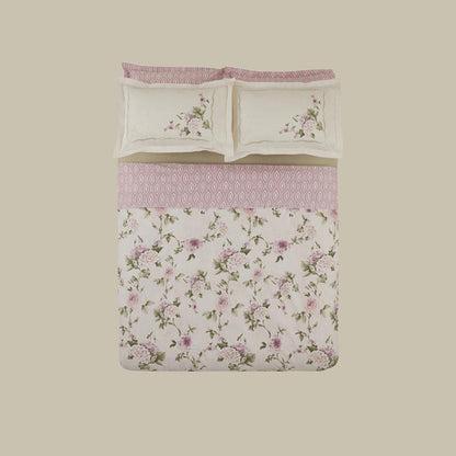 Karaca Home Rosales Double Duvet Cover Set ? 100% Cotton Floral Satin Elegance, 8680214402399