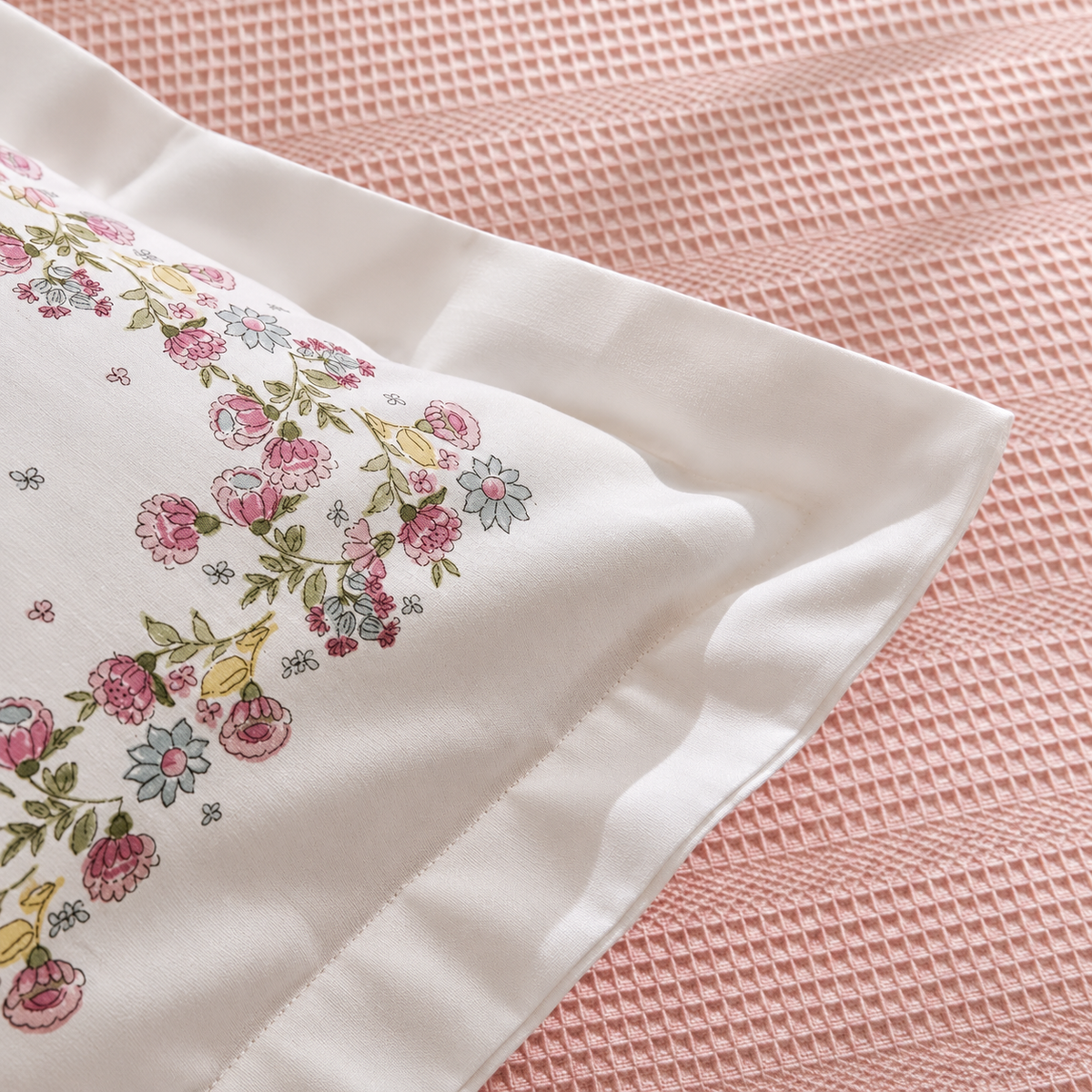 Karaca Home Roshell 100% Cotton Single Pike Set – Powder Pink, 8680214410233