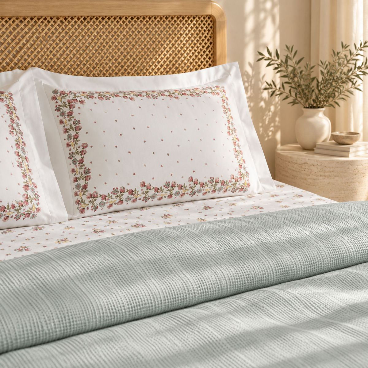 Karaca Home Roshell 100% Cotton Single Pike Set – Sage, 8680214410257
