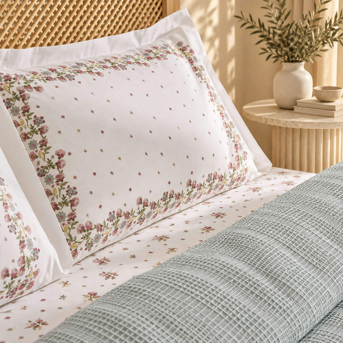 Karaca Home Roshell 100% Cotton Single Pike Set – Sage, 8680214410257