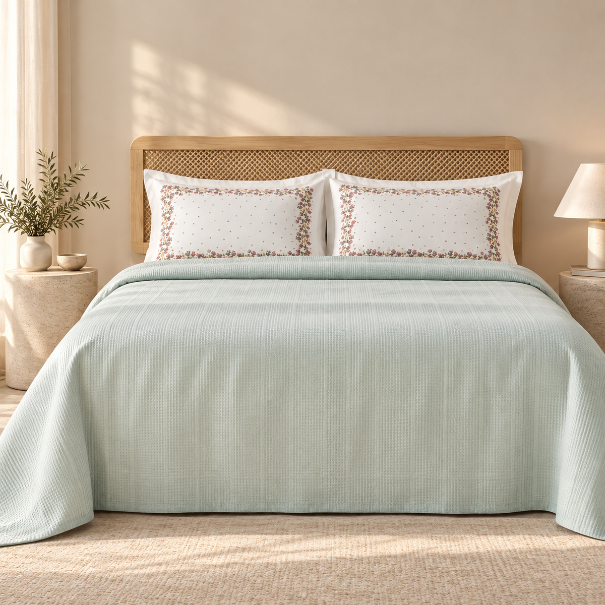 Karaca Home Roshell 100% Cotton Single Pike Set – Sage, 8680214410257