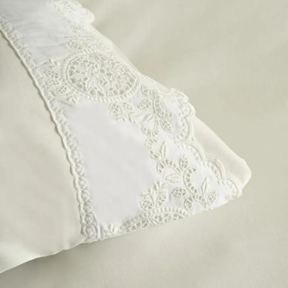Karaca Home Chole 100% Cotton Double Duvet Cover Set 200x220 cm - White, 8680214410691