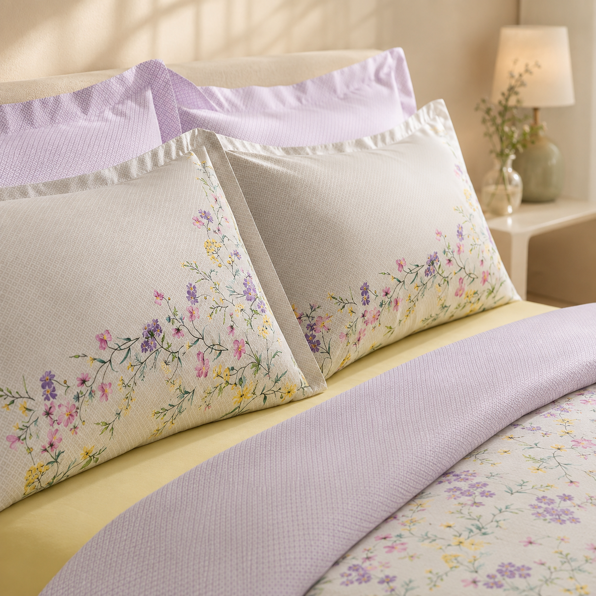 Karaca Home Eliana 100% Cotton Single Duvet Cover Set 160 x 220 cm – Lilac, 8680214416075