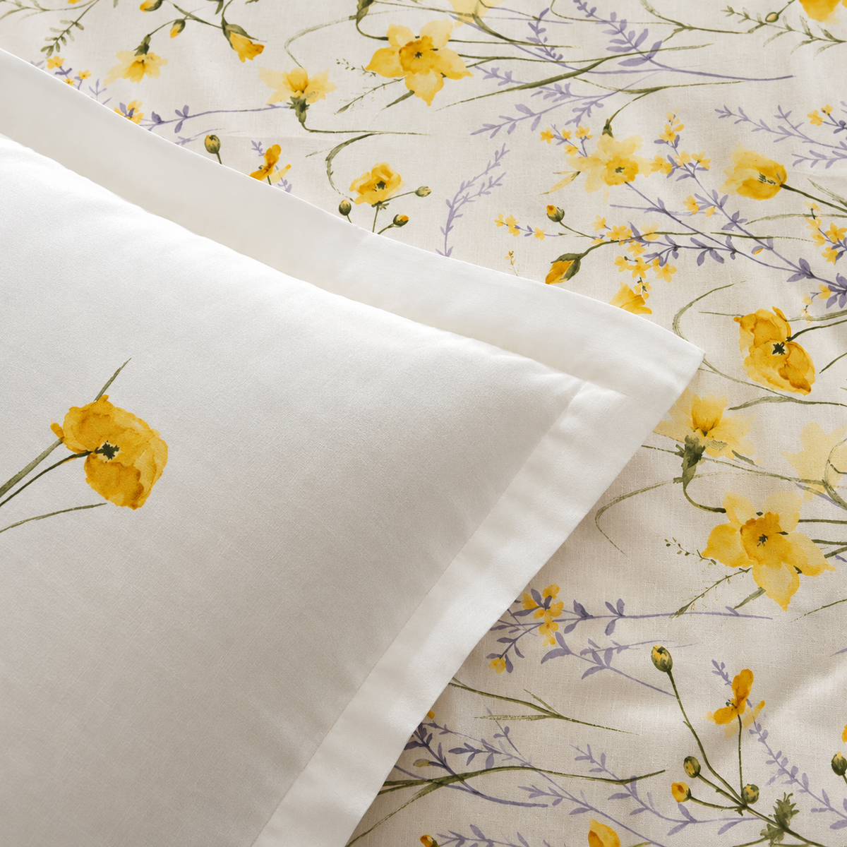 Karaca Home Rosella 100% Cotton Single Duvet Cover Set 160 × 220 cm – Yellow, 8680214416099
