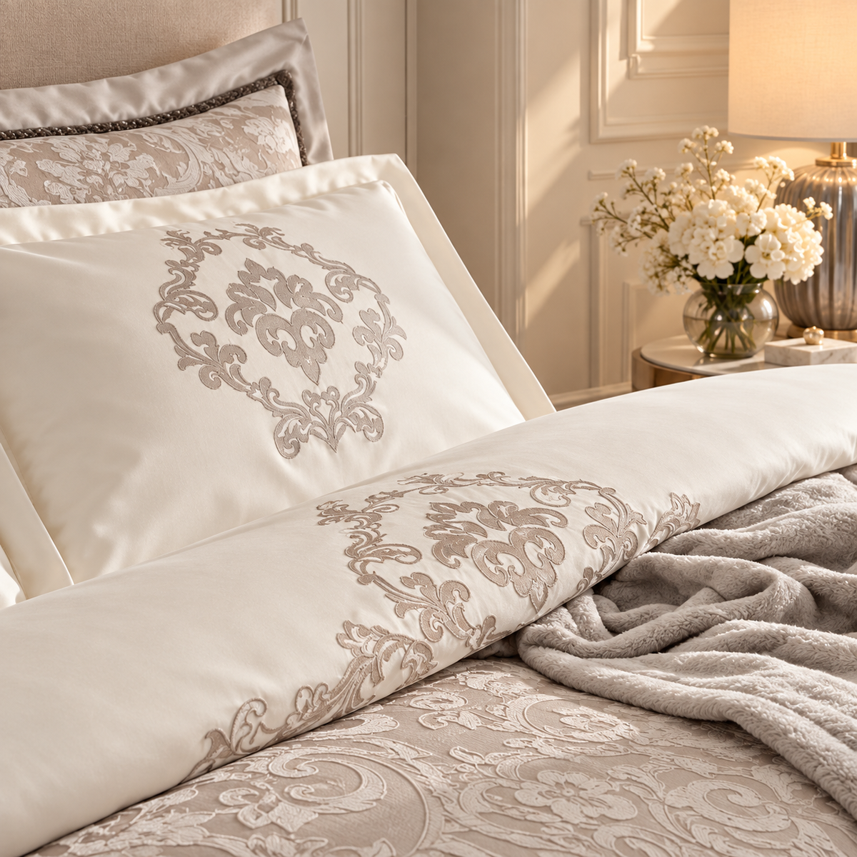 Karaca Home Grace 8-Piece Double Bridal Set, 8680214416839