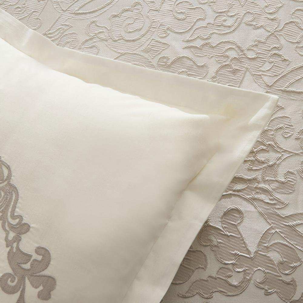 Karaca Home Grace 8-Piece Double Bridal Set - Elegant Light Grey Luxury Bedding, 8680214416839