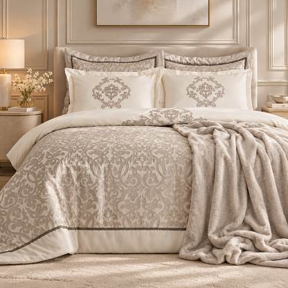Karaca Home Grace 8-Piece Double Bridal Set, 8680214416839