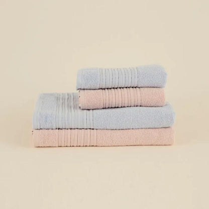 Karaca Home Line Soft 100% Cotton 4-Piece Turkish Bath Set - Pink>Blue, 8680214416969