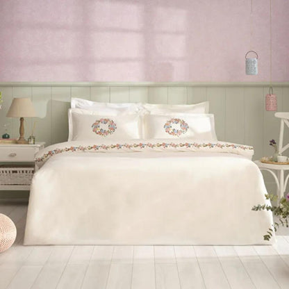 Karaca Home Veneto 100% Cotton Embroidered Double Duvet Cover Set 200 x 220 cm, 8680214417423