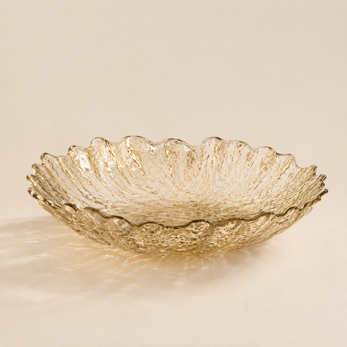 Karaca Home Jolie Gold Decorative Plate 33 cm, 8680214417560
