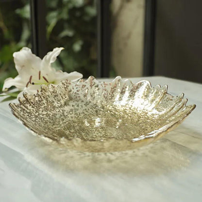 Karaca Home Jolie Gold Decorative Plate 33 cm, 8680214417560