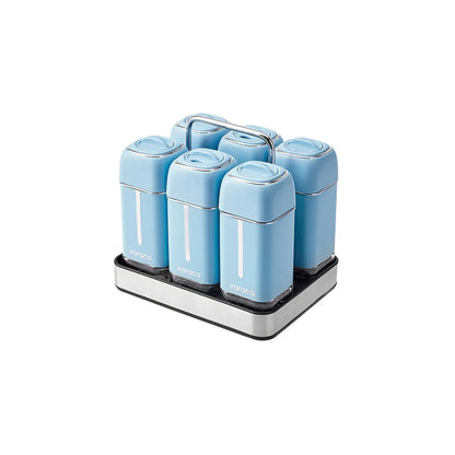 Karaca Horizon 7-Piece Square Glass Spice Set, 153.03.06.8363