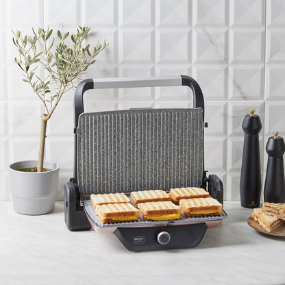 Karaca Gastro 6-Slice Classic Grill &  Toaster - Quick and Powerful, Rosegold Finish, 153.03.06.9501