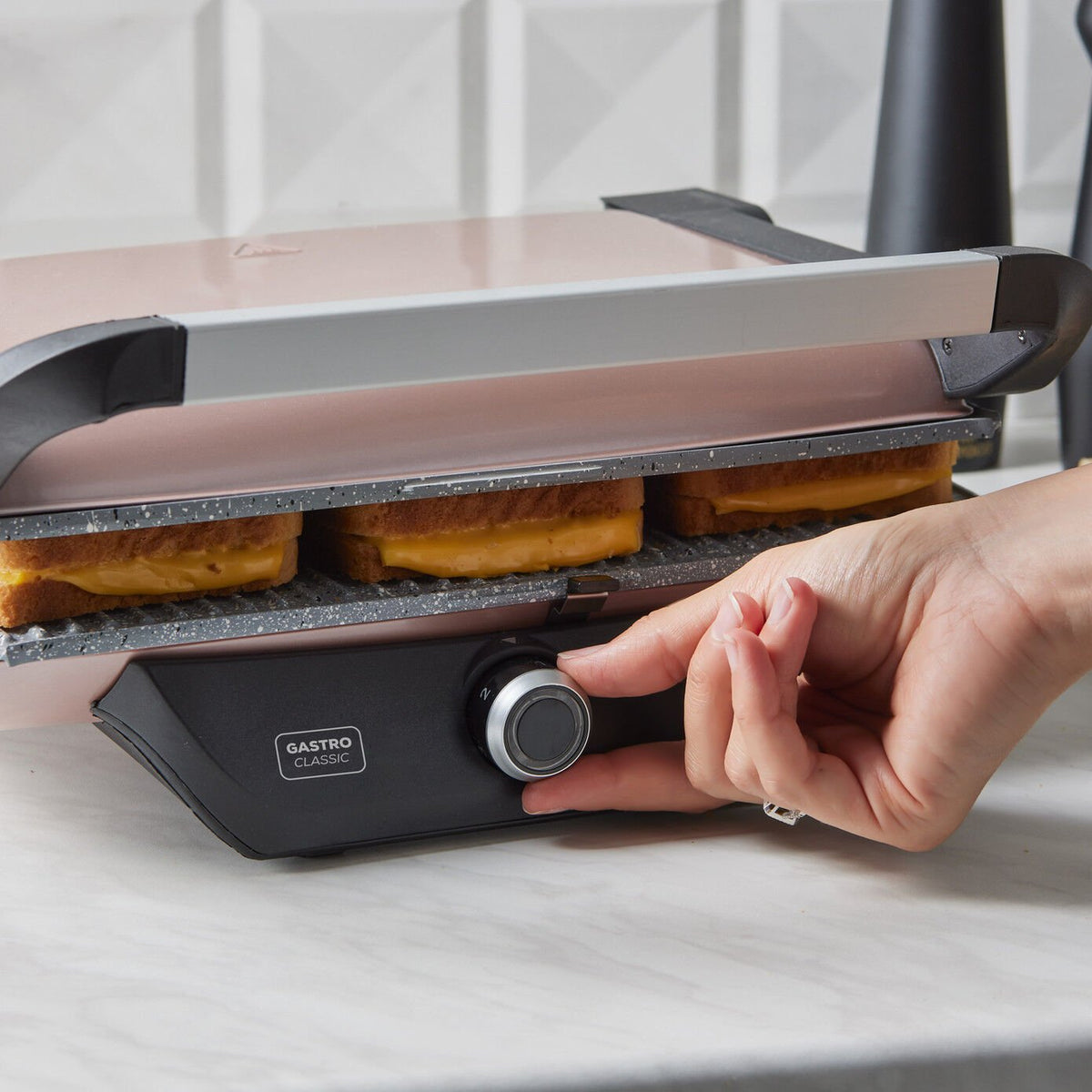 Karaca Gastro 6-Slice Classic Grill &  Toaster - Quick and Powerful, Rosegold Finish, 153.03.06.9501