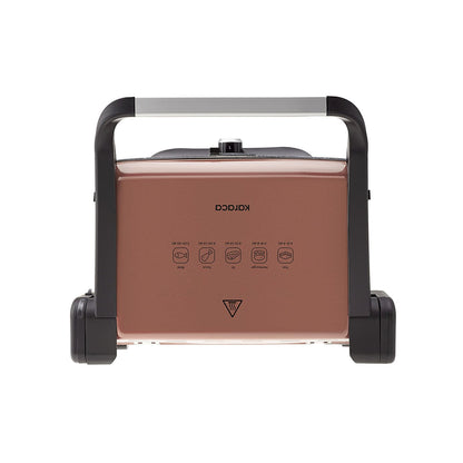 Karaca Gastro 6-Slice Classic Grill &  Toaster - Quick and Powerful, Rosegold Finish, 153.03.06.9501
