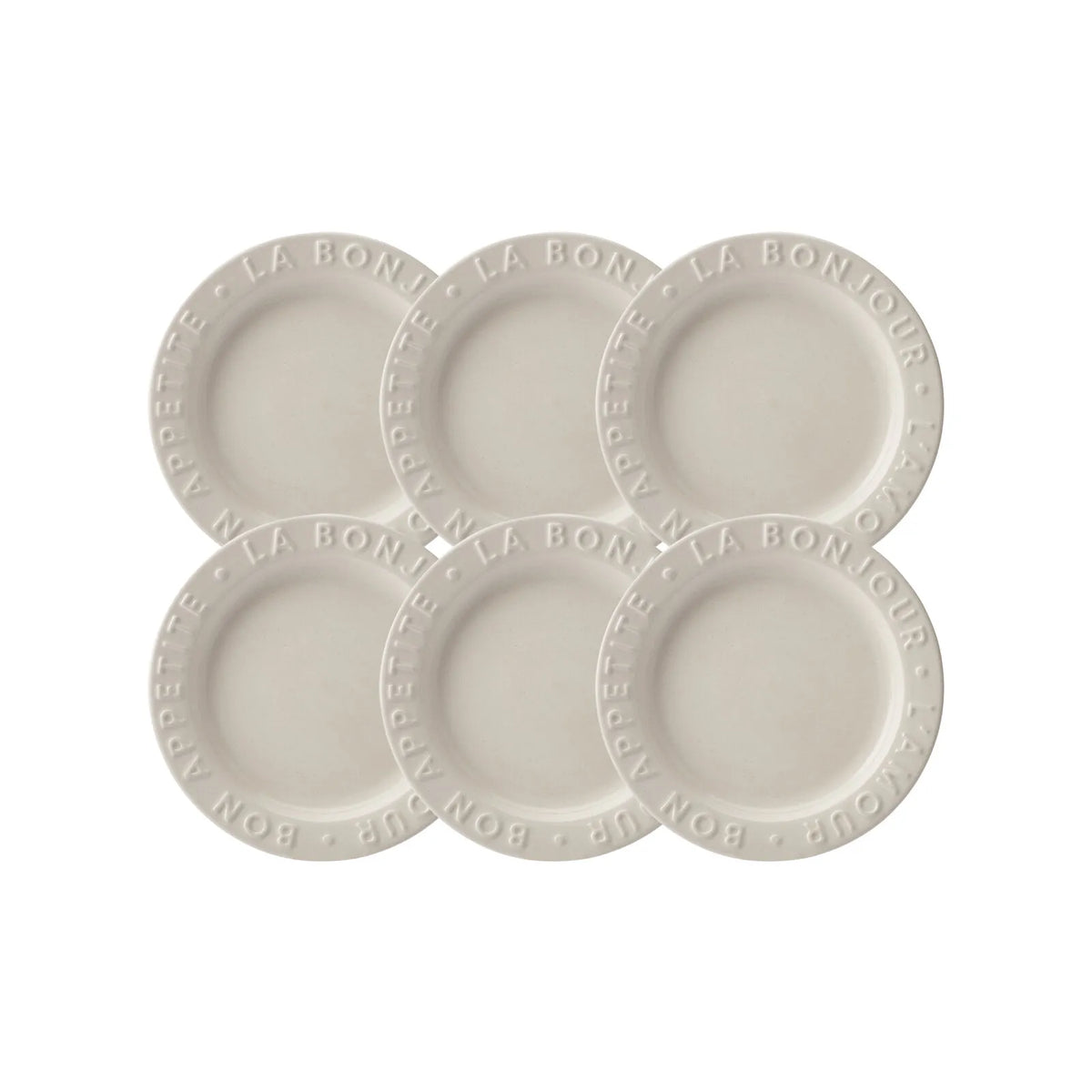 Karaca Amour Cake Set for 6 People 22 cm - Elegant Ceramic Dessert Plate Set, 153.03.06.9662