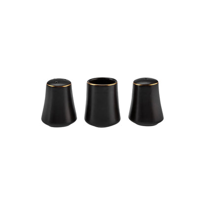 Karaca Elara Matte Black 57-Piece 12-Person Porcelain Dinner Set, 153.03.08.2563