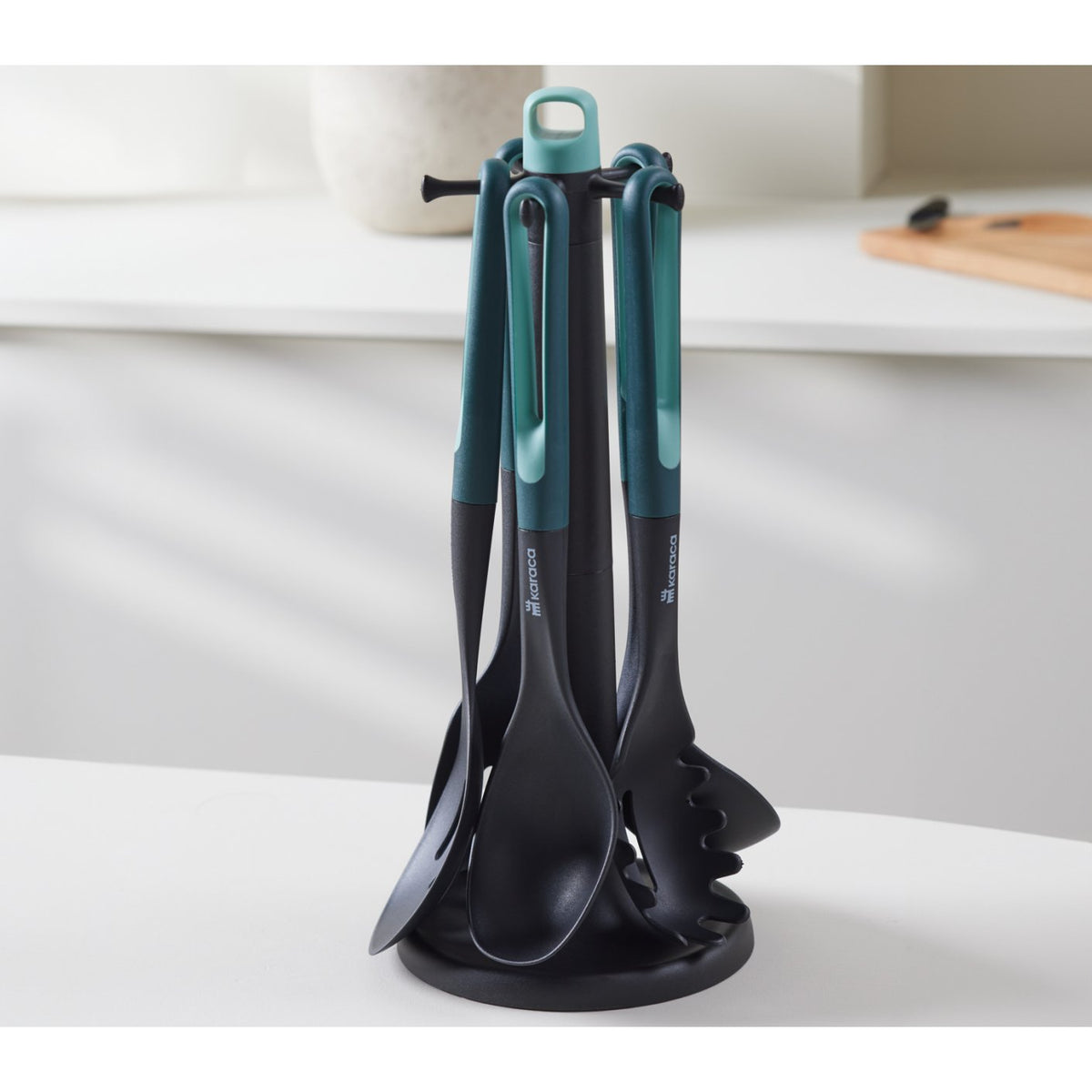 Karaca Marco Green 6-Piece Stand Serving Set, 153.03.08.4383