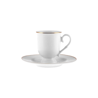 Karaca Alin 6-Piece Coffee Cup Set with Saucers 85 ml, 153.03.05.0235